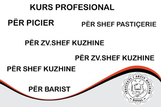 Kurse profesionale per Kulinarine nga INSTITUTI KULINAR ROYAL, KURSET PROFESIONALE, Kurse Kuzhine per Shef, Kurse Zevendes Shef Kuzhine,  kurse Formimi profesional Kuzhinier, Instituti Kulinar ROYAL, Kurse 3 6 9 mujore për barman 